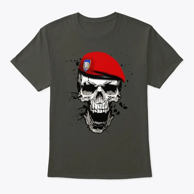 Red Beret Skull